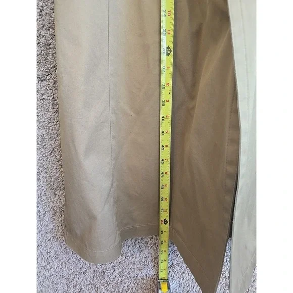 Vintage London Fog Tempo Europa Beige Double Breasted Trench Coat 10 Reg. Wool - Picture 10 of 16